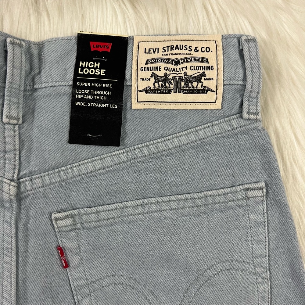 Levi's high loose jeans, 29 x 27 Meadow Flower, Wide Leg Denim - Picture 8 of 10